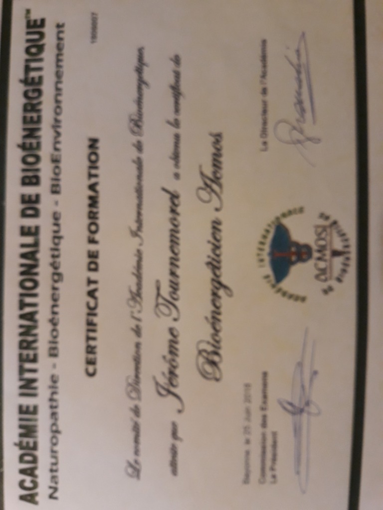 photo diplome Jerome TOURNEMOREL