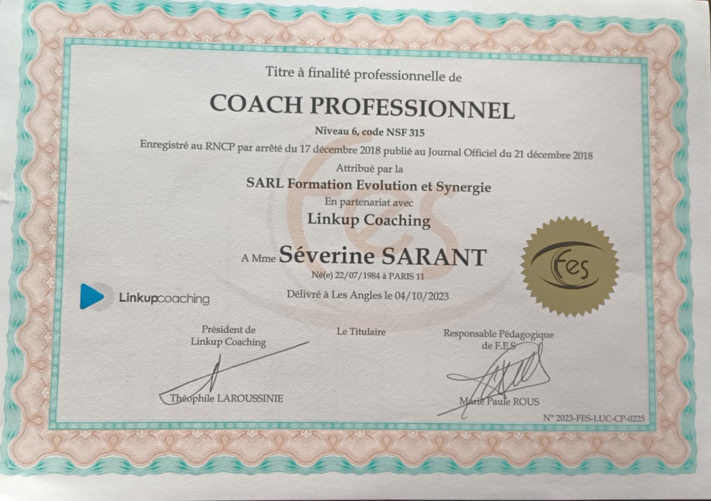 photo diplome Artsan Coaching