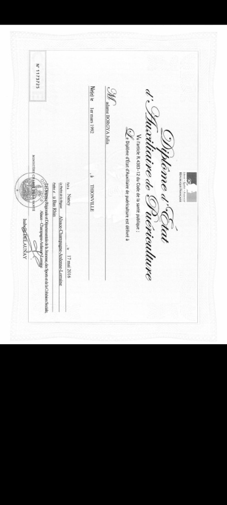 photo diplome Douceur de plume - Julia Borgya 