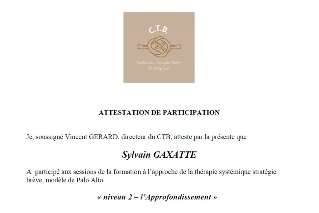 photo diplome Sylvain GAXATTE