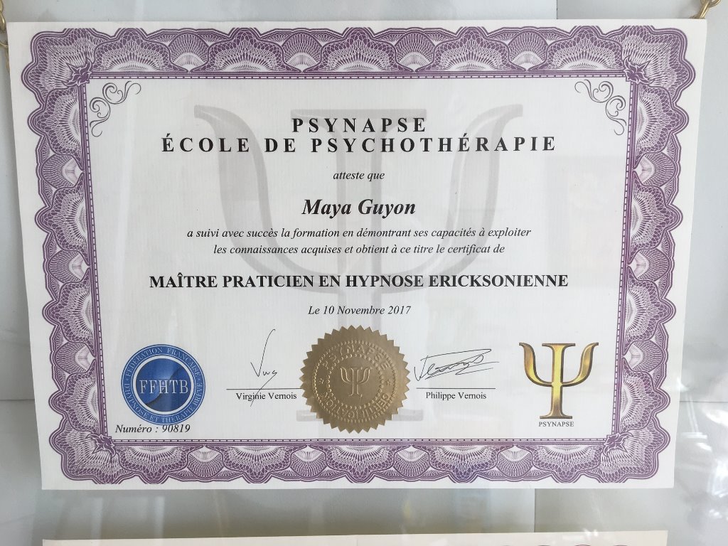 photo diplome Maya Guyon