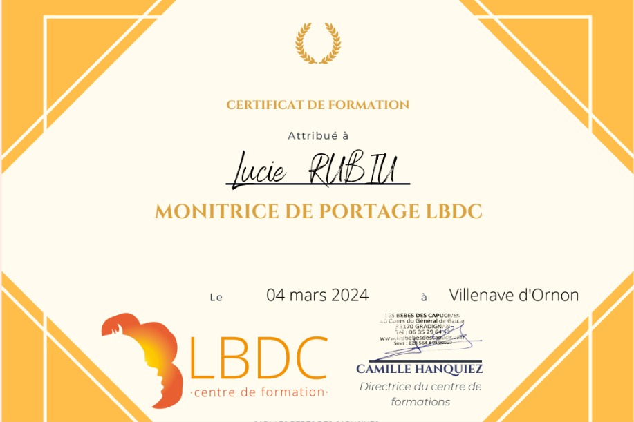 photo diplome Le Temple de Maman