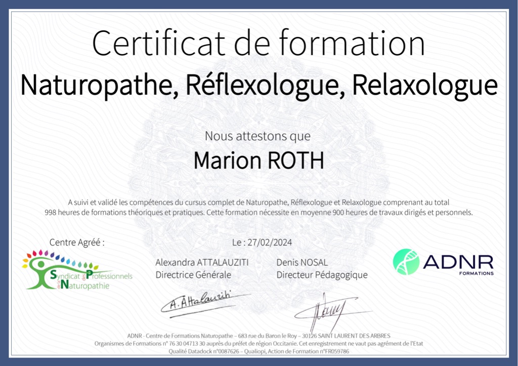 photo diplome Marion Roth