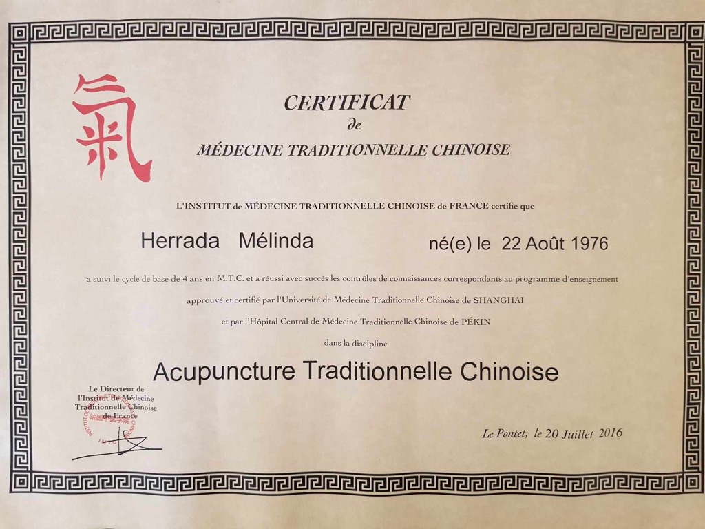 photo diplome Herrada Mélinda