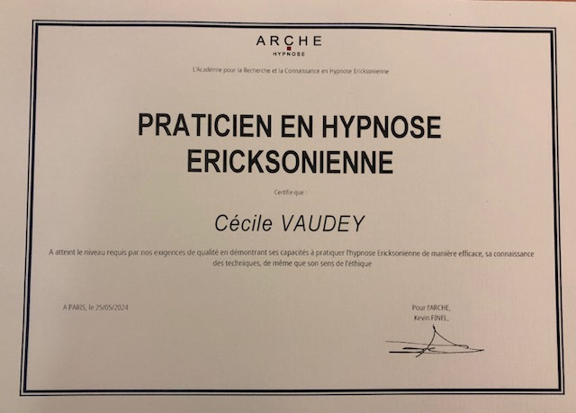 photo diplome Viathera - Cécile Vaudey