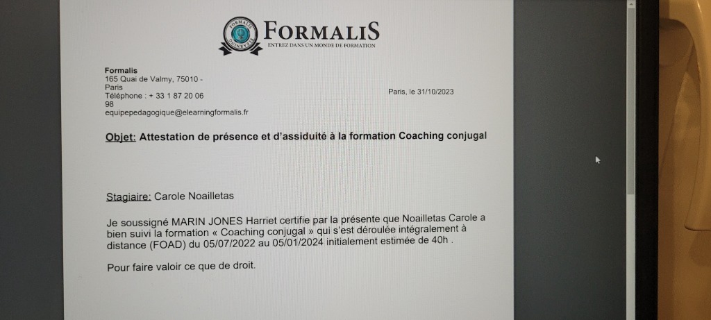 photo diplome Carole Incas