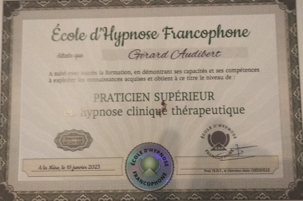 photo diplome Gérard Audibert