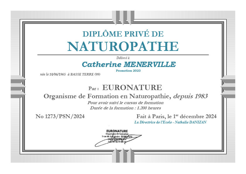 photo diplome Catherine MENERVILLE