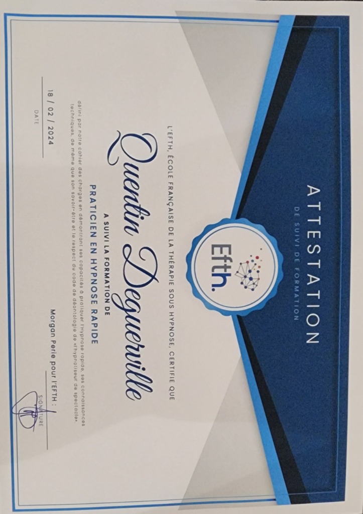 photo diplome Quentin DEGUERVILLE