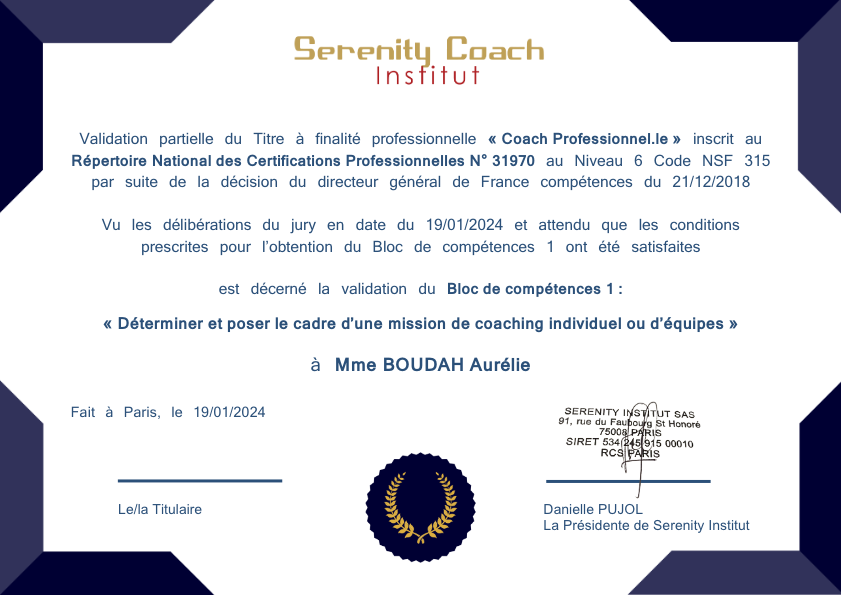 photo diplome Sens et évolution 