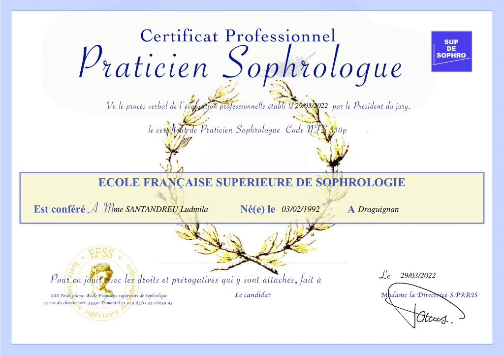 photo diplome Mila Ambre