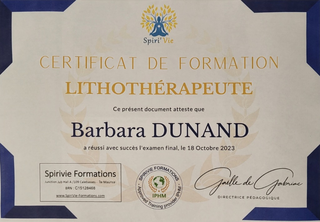 photo diplome Barbara Dunand