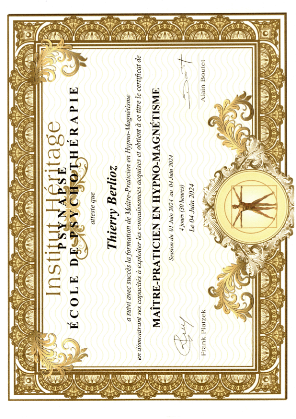 photo diplome HARMONIE THERAPEUTIQUE
