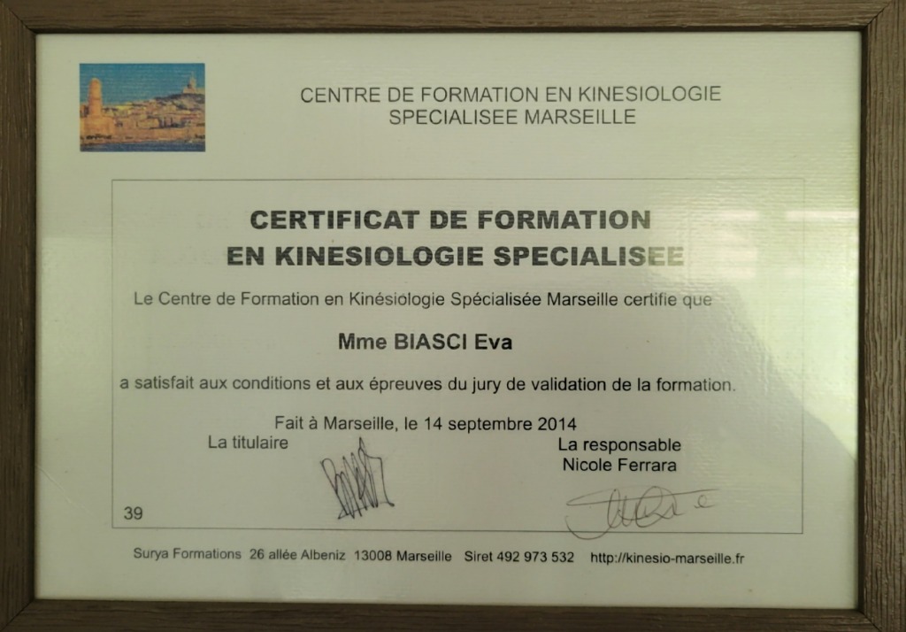 photo diplome Eva Biasci Dacquay