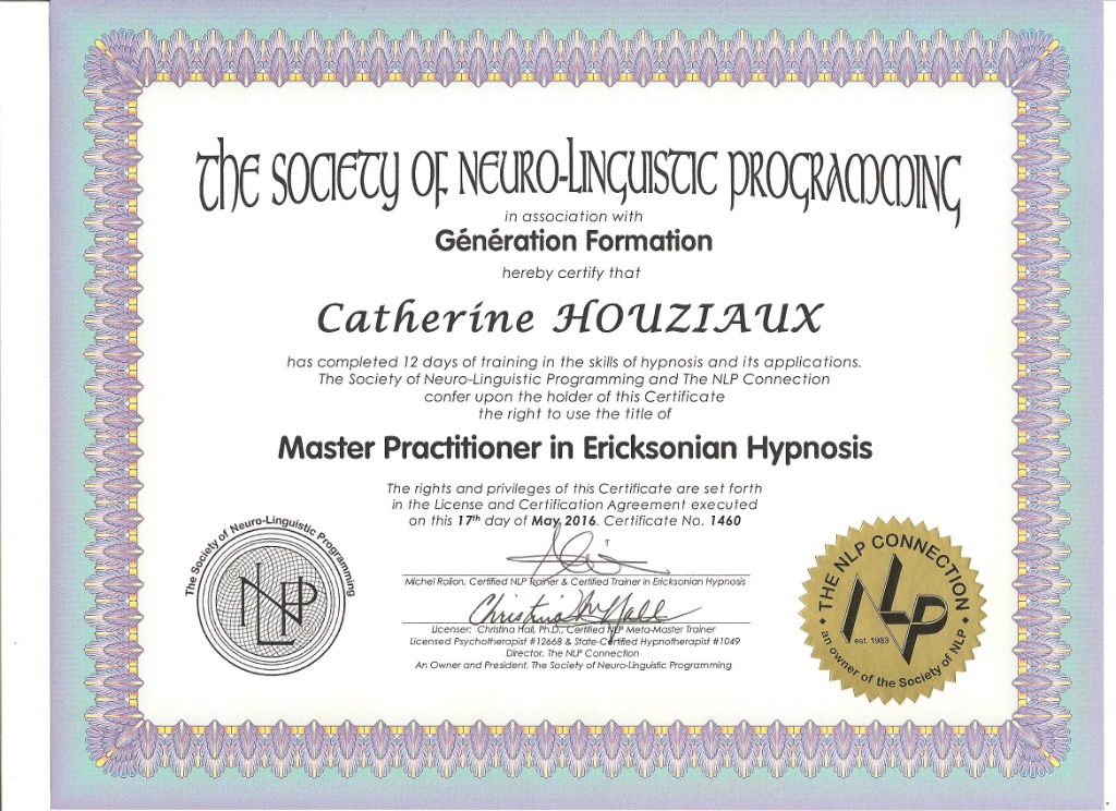 photo diplome Catherine Houziaux