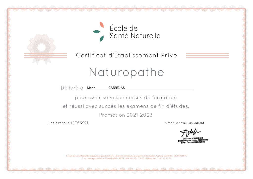 photo diplome Marie CABREJAS
