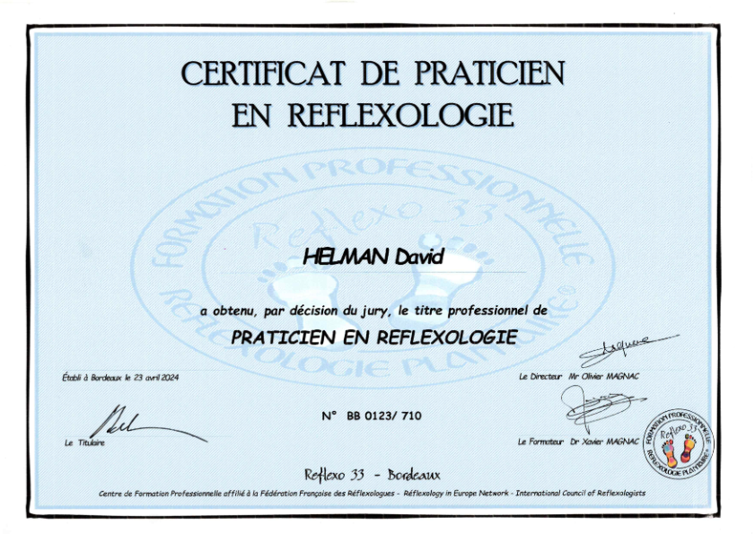 photo diplome Points Réflexes