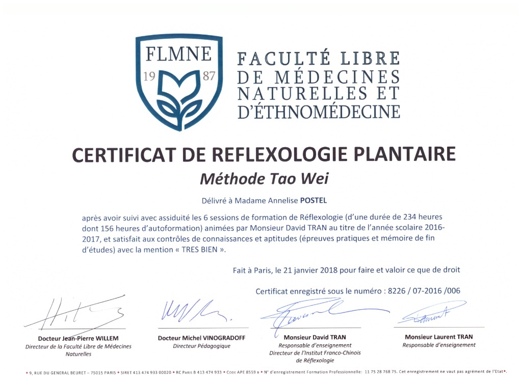 photo diplome Annelise Postel