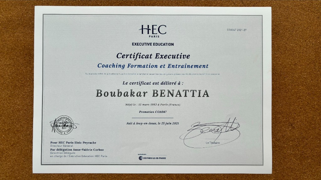 photo diplome Boubakar BENATTIA