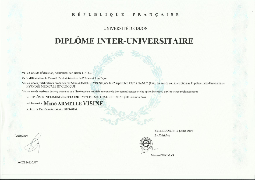 photo diplome Armelle GEOFFROY