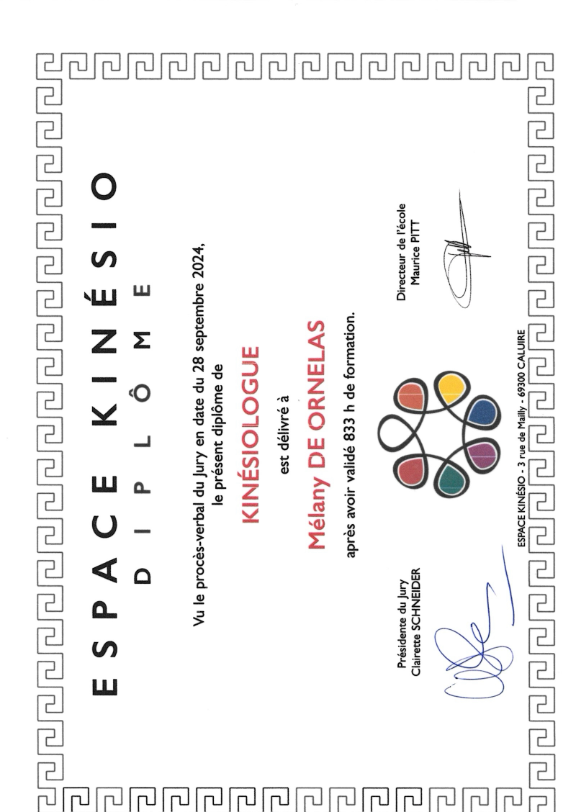 photo diplome MELANY DE ORNELAS