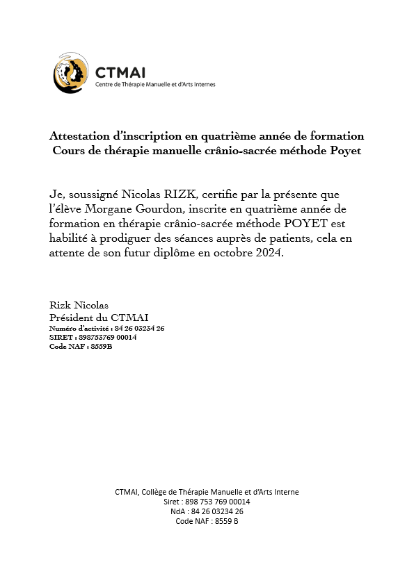photo diplome Morgane Methode Poyet 
