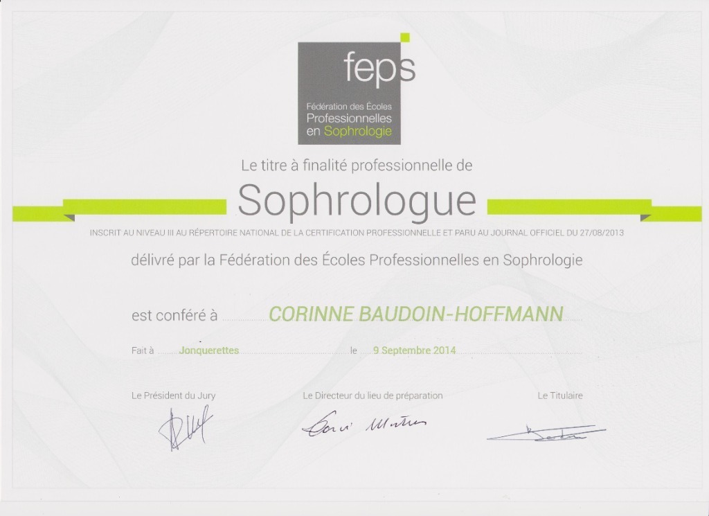 photo diplome Corinne Baudoin