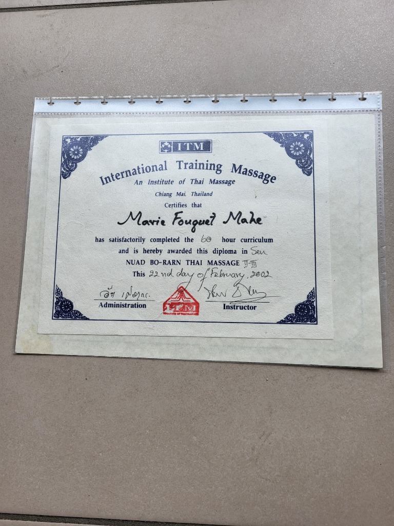 photo activite Marie Mahe