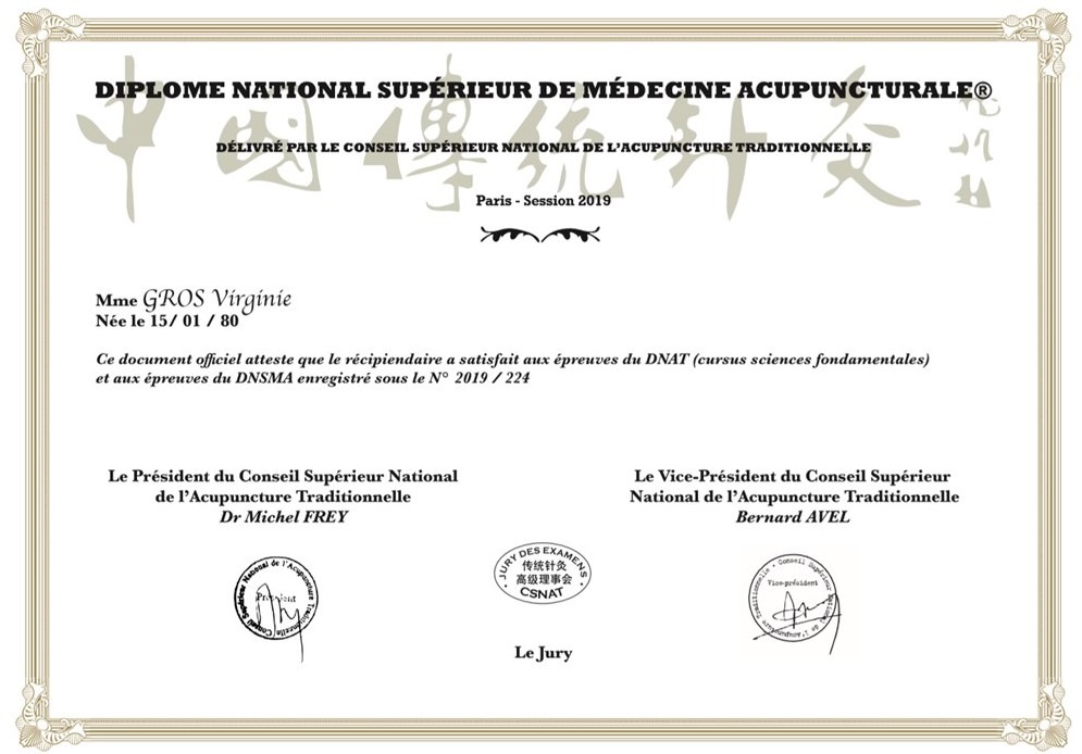 photo diplome VIRGINIE GROS