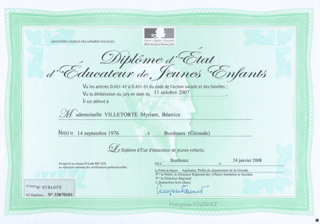 photo diplome DAURIAT Myriam