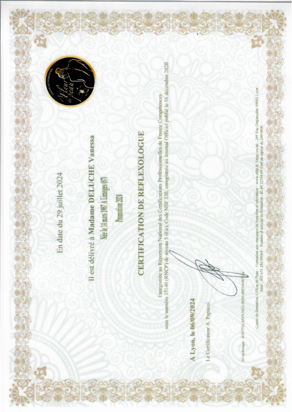 photo diplome Vanessa Deluche