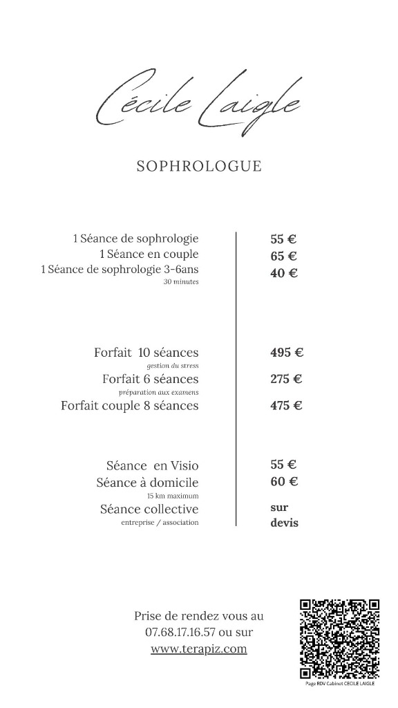 photo diplome Cécile Laigle Sophrologue