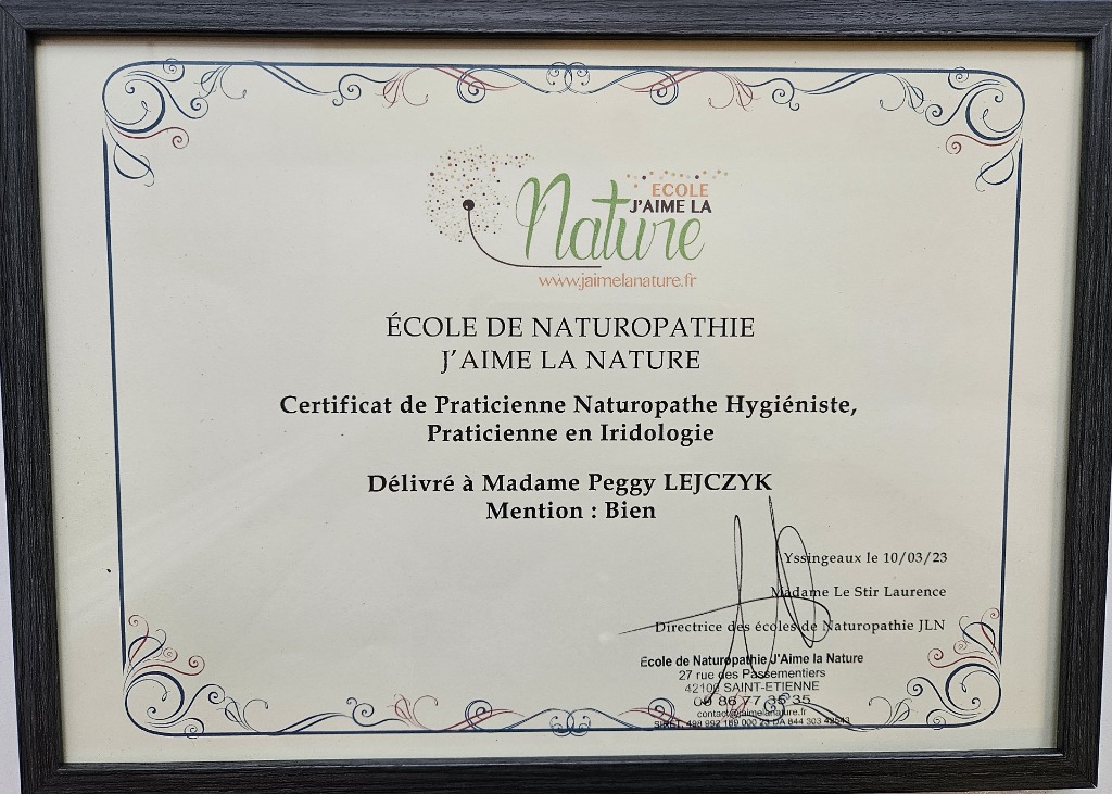 photo diplome Natur’Equilibre