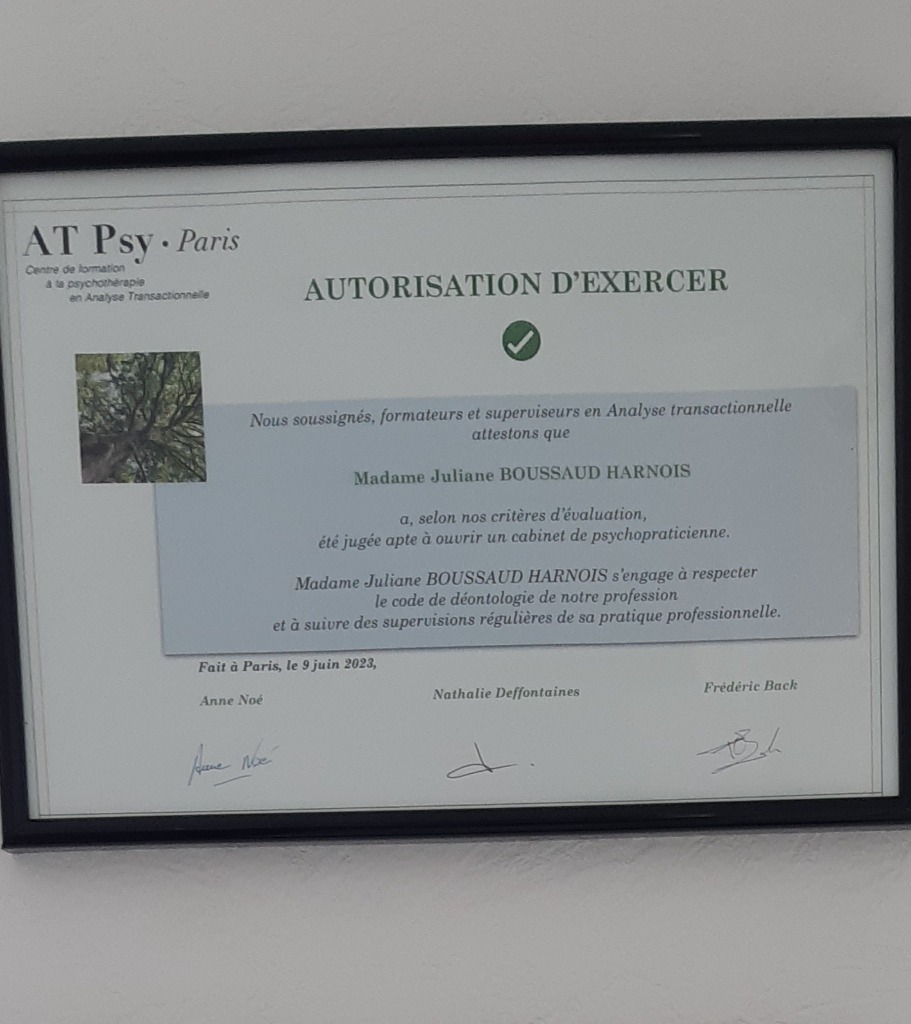 photo diplome Juliane BOUSSAUD HARNOIS