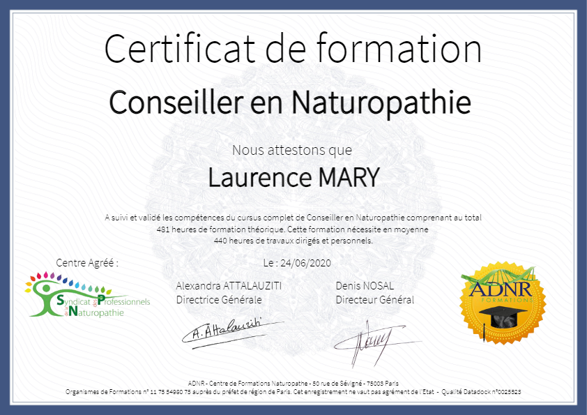 photo diplome LAURENCE MARY