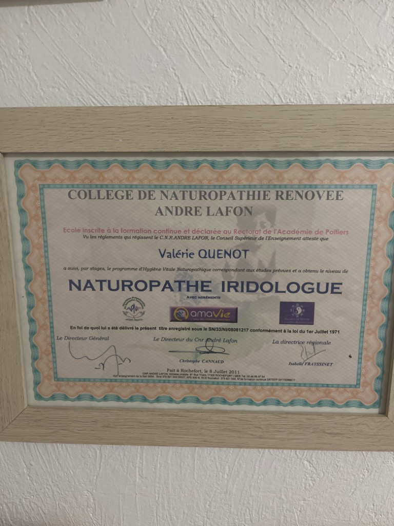photo diplome Cabinet de naturopathie-hypnose