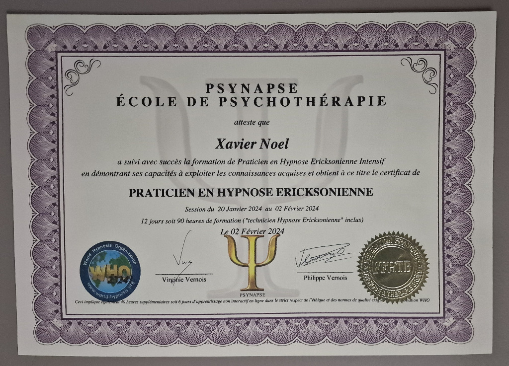 photo diplome Xavier Noel