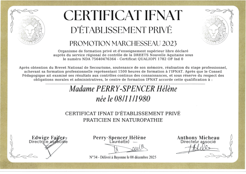 photo diplome Hélène Perry-Spencer