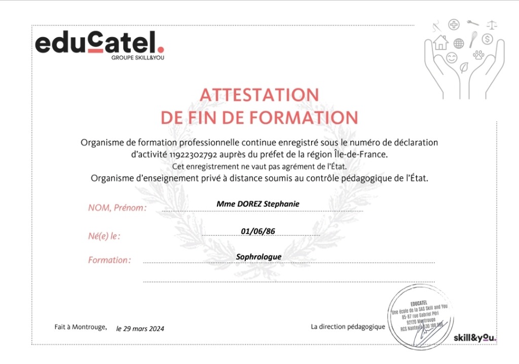 photo diplome DOREZ Stéphanie