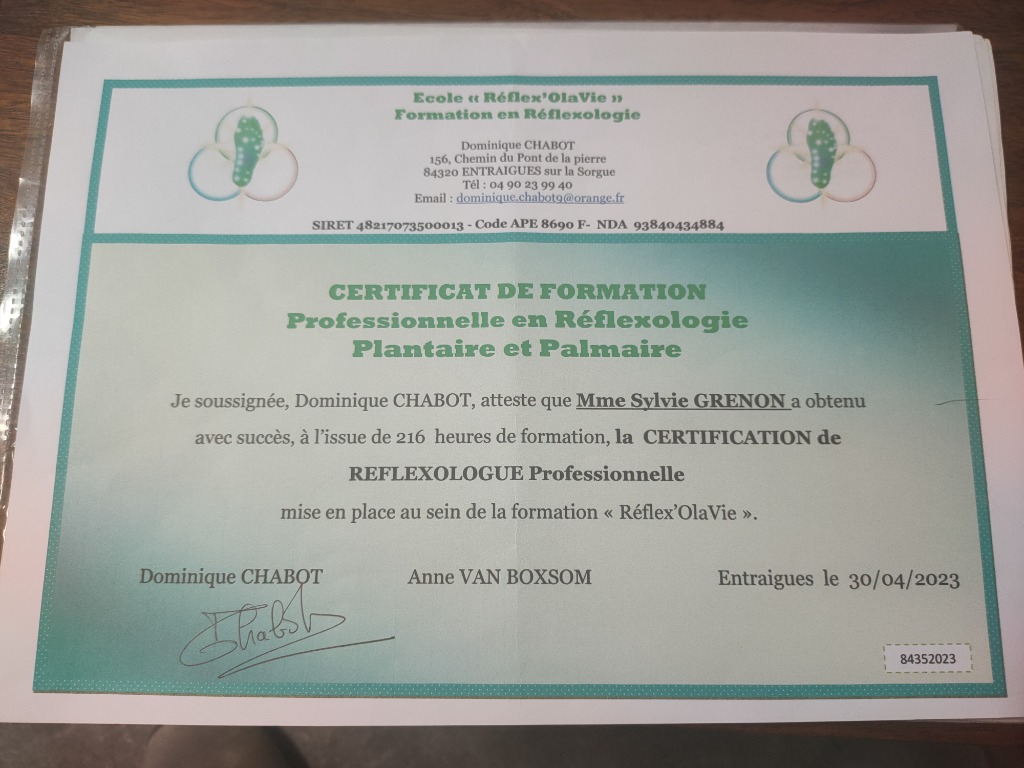 photo diplome Grenon Sylvie