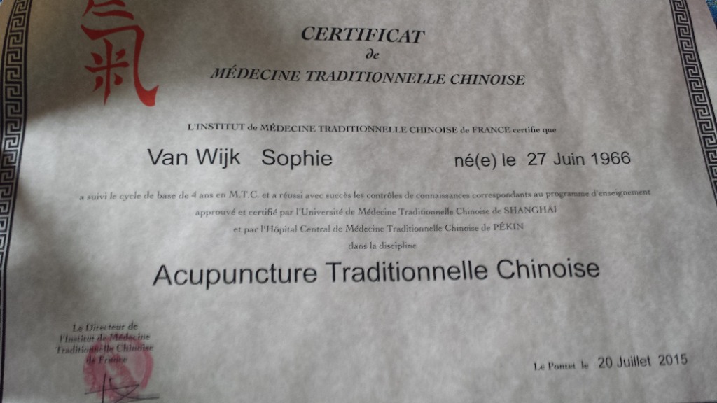 photo diplome ACUPUNCTURE CHINOISE 02