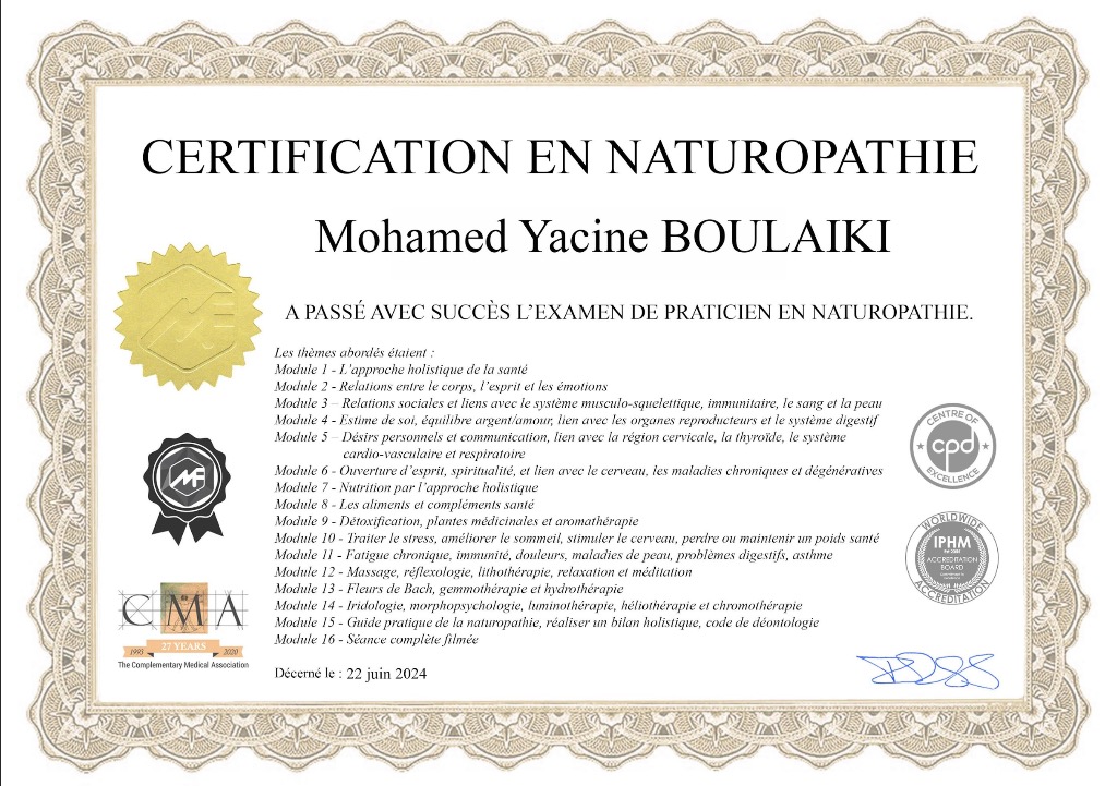photo diplome YACINE BOULAIKI