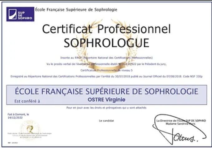photo diplome Virginie Ostré
