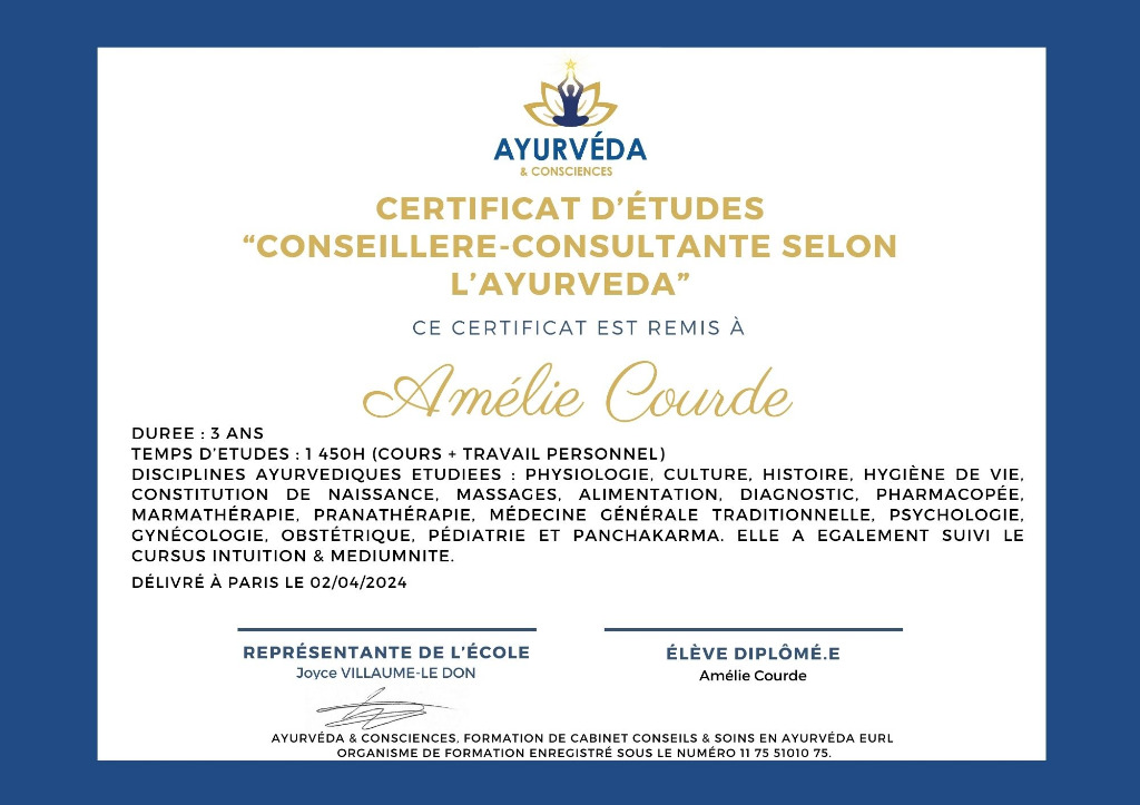 photo diplome Amélie COURDE