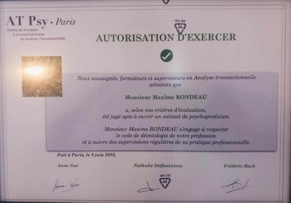 photo diplome Maxime Rondeau