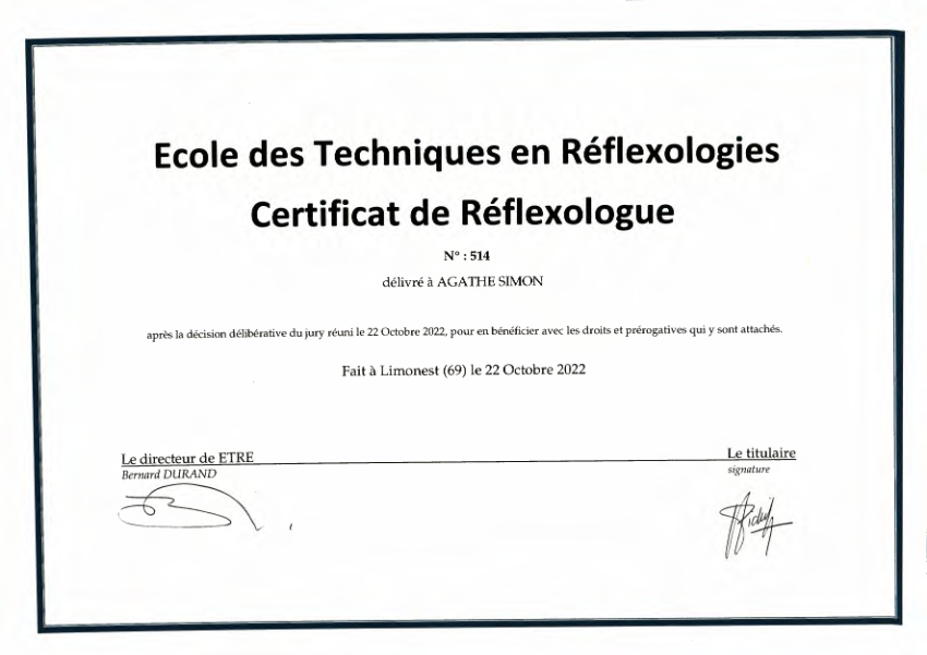 photo diplome Agathe Simon