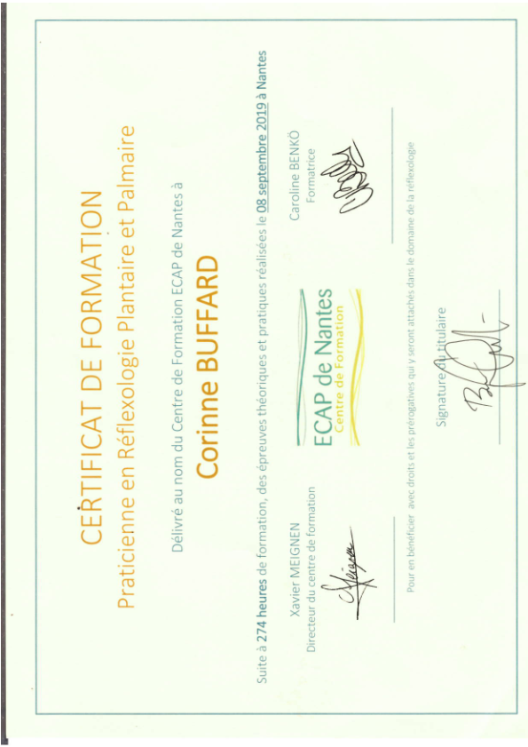photo diplome Corinne BUFFAD