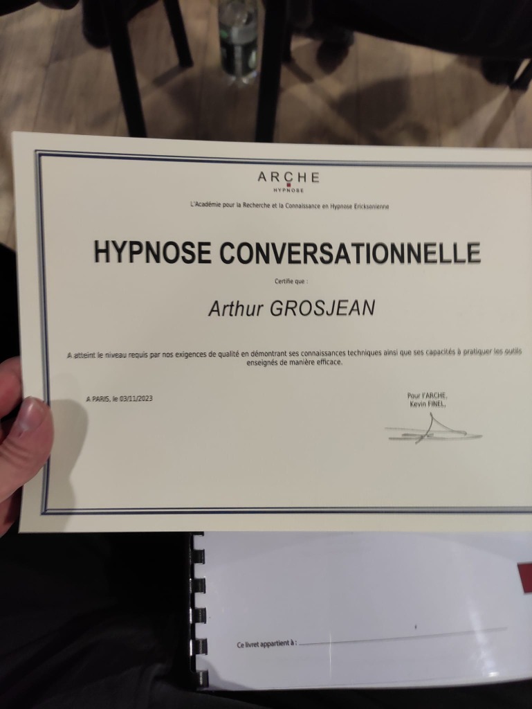 photo diplome Arthur Grosjean