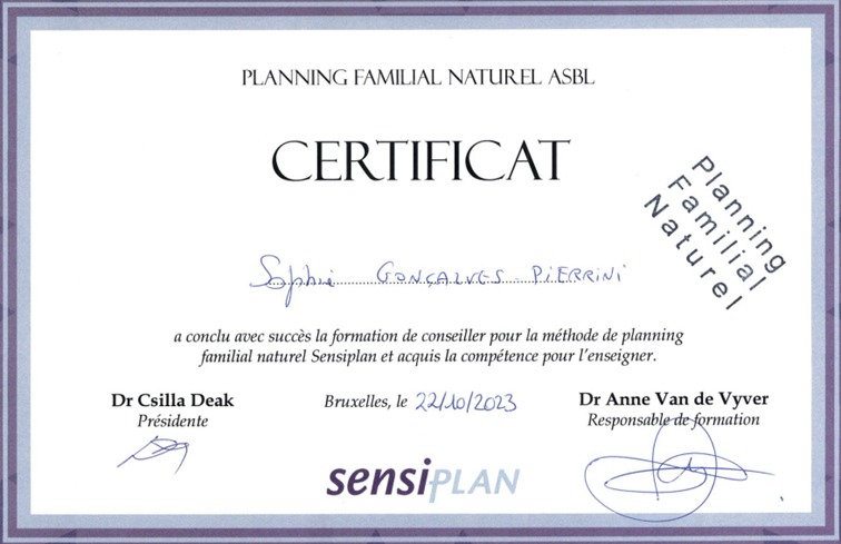 photo diplome Sophie Gonçalves-Pierrini