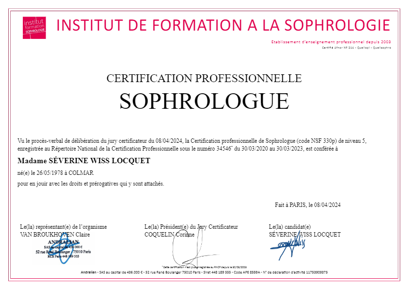 photo diplome Séverine Wiss